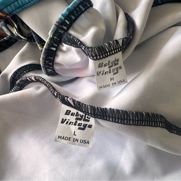 BabyLu Vintage Psychedelic Halter Crop Set - Top Medium Skirt Large - Picture 6 of 6